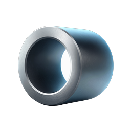 Metallic Cylinder Icon - Industrial 3D Render