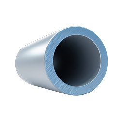 Metallic Cylinder Pipe Icon | Realistic 3D Render