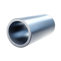 Realistic Metallic Cylinder Pipe Icon
