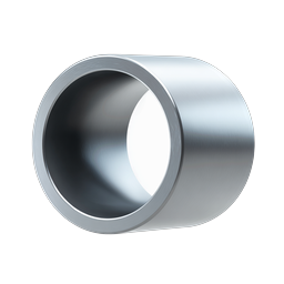 Metallic Cylinder Ring Icon - Realistic Steel Tube