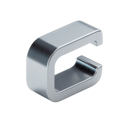 Metallic Chrome Letter G 3D Icon | Premium Typography
