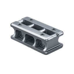 Metallic Manifold Icon - Polished Chrome 3D Render