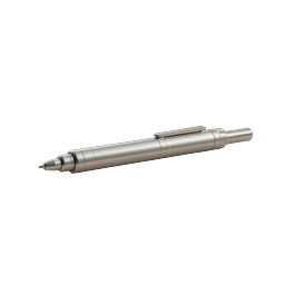 Metallic Mechanical Pencil Icon - Realistic Silver Design