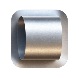 Metallic Pipe Tube Icon | Realistic 3D Render