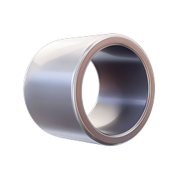 Metallic Pipe Tube Icon - 3D Realistic Chrome Cylinder
