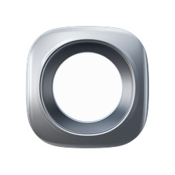 Metallic Ring Button Icon - Premium 3D UI Element
