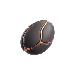 Premium Metallic Segmented Sphere 3D Icon Design