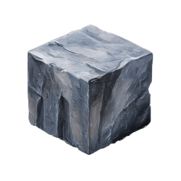 Metallic Textured Cube 3D Icon | Realistic Render