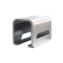 Modern Metallic Toaster 3D Icon - Kitchen Appliance