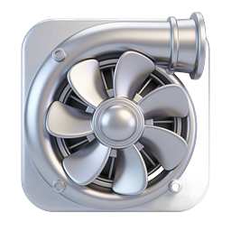 Metallic Turbo Fan 3D Icon - Cooling Technology