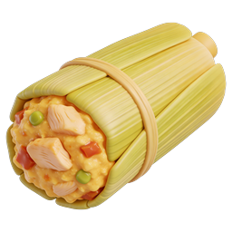 Mexican Burrito Wrap 3D Food Icon