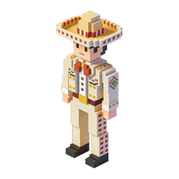 Traditional Mexican Mariachi Icon - Isometric Style