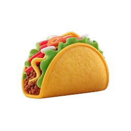 Mexican Taco Icon - 3D Food Illustration