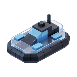 Isometric Microchip Processor 3D Icon