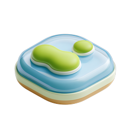 Microorganism Petri Dish 3D Icon | Lab Science