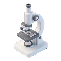 3D Microscope Icon - Realistic Laboratory Science Equipment