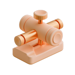 Microscope Icon - 3D Scientific Lab Equipment