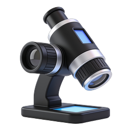 3D Microscope Science Laboratory Icon