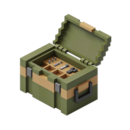 Military Ammo Box Isometric 3D Icon | Tactical Crate