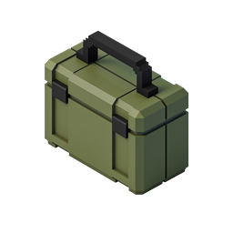 Military Ammo Box Icon - Tactical 3D Crate