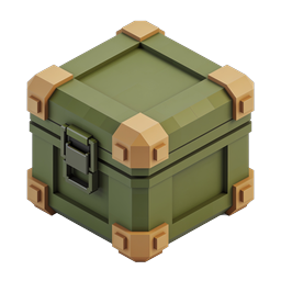 Military Ammo Crate Isometric 3D Icon