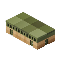 Stylized Military Building Icon for Design Projects