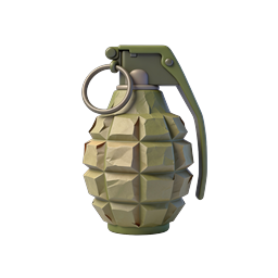 Military Grenade 3D Icon - Tactical Weapon Graphics