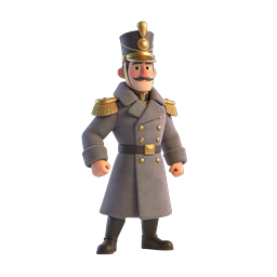 3D Toy Soldier Character - Military Officer Icon