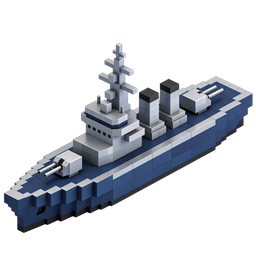 Stylized Military Ship Icon for Digital Use