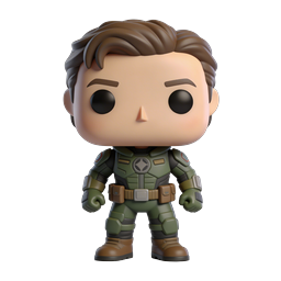 Military Soldier Funko Pop Style 3D Character Icon