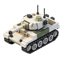 Blocky Military Tank Icon for Gaming and Educational Use