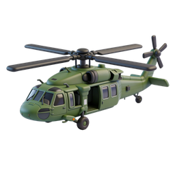 Military Helicopter Icon - Transport and Defense Graphic