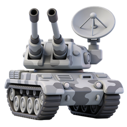 Stylized Military Tank Icon for Defense Applications