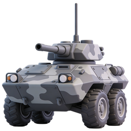 Stilisiertes Militärpanzer-Icon für digitale Nutzung