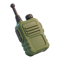 Ícone de walkie-talkie militar 3D | comunicação tática