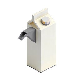 Stylized Milk Carton Icon for Food & Nutrition