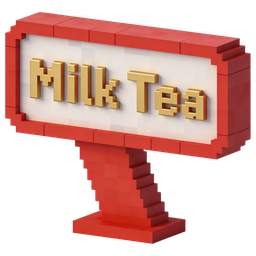 Vibrant Milk Tea Sign Icon for Marketing