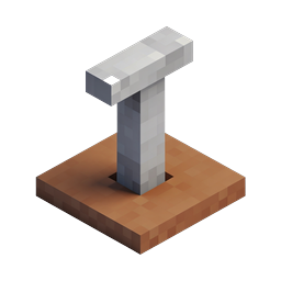 Icono 3D Isométrico de Yunque Voxel de Minecraft