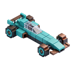 Carro de Bloco Minecraft - Ícone de Veículo Voxel Isométrico