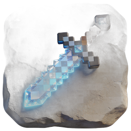 Spada di diamante Minecraft – icona di gioco 3D