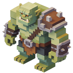 Minecraft Troll Character Voxel Icon | 3D Block Monster