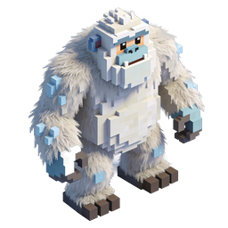 Minecraft Yeti Character 3D Voxel Icon