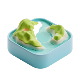 Miniature Earth Clay 3D Icon for Nature & Global Apps