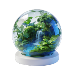 Mini Ecosystem Glass Globe - Sustainable Nature Icon