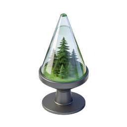 Mini Forest Glass Cone Terrarium 3D Icon