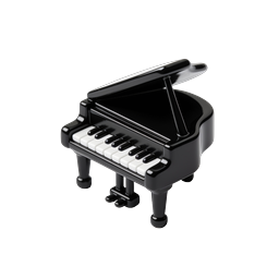 Mini Grand Piano Icon - Realistic 3D Musical Instrument