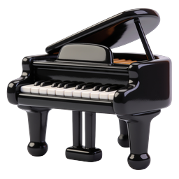 Mini Grand Piano Icon | 3D Rendered Music Instrument
