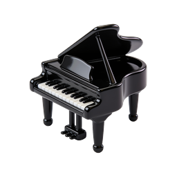 Mini Grand Piano Icon - Elegant 3D Musical Instrument