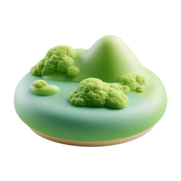 Mini Island Landscape 3D Clay Icon | Nature Design