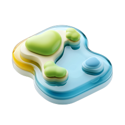 Mini Island Landscape 3D Isometric Icon